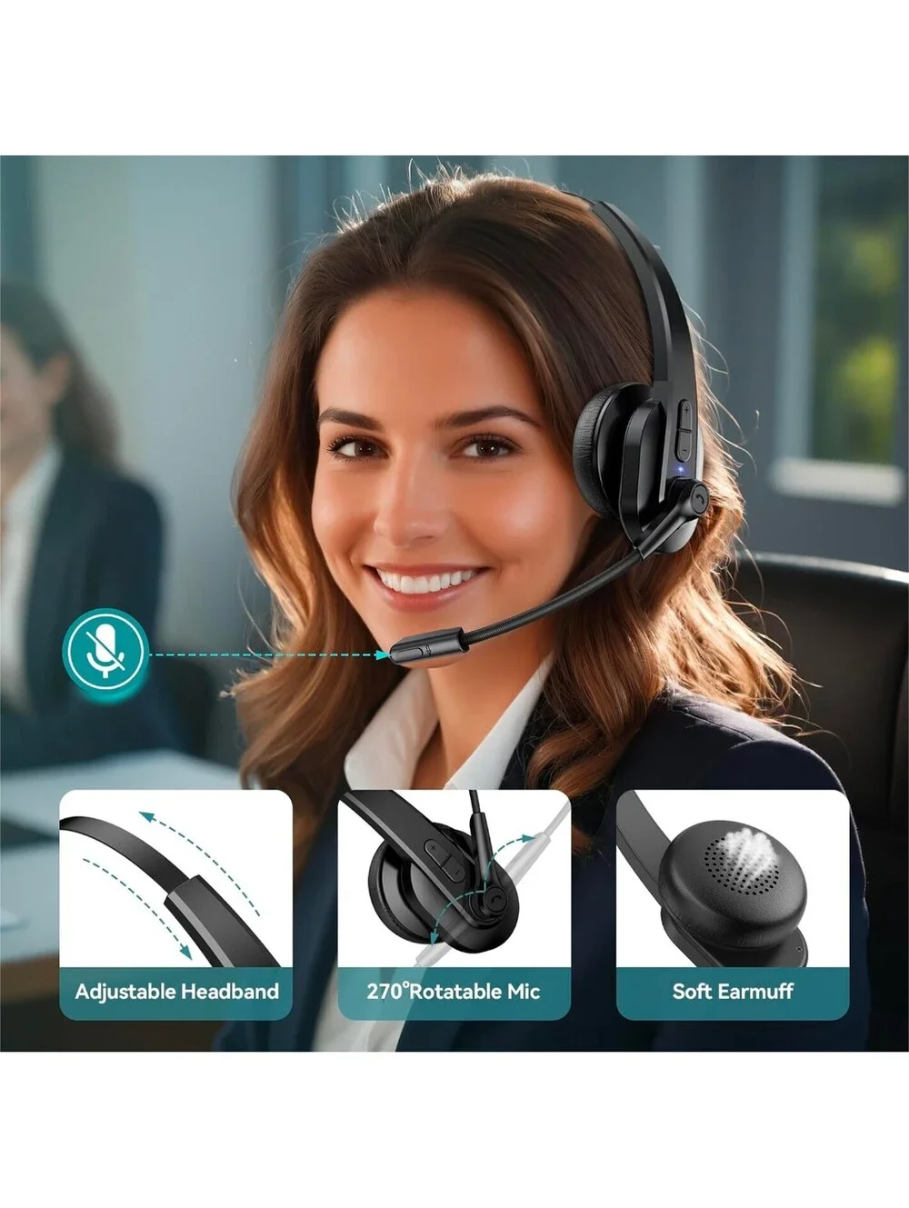 Sarevile Bluetooth Headset with USB Dongle